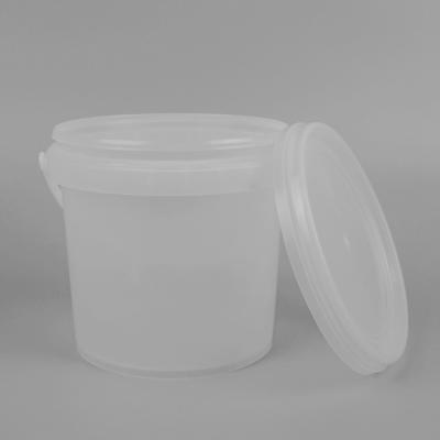 China 12*11*12cm Empty Transparent Plastic Bucket IML Design For Food Industry for sale