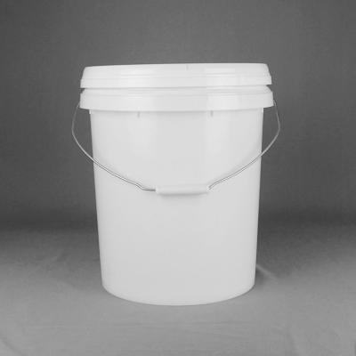 China 20L Food Grade Plastic Water Bucket 5 Gallon With Lids And Handle for sale