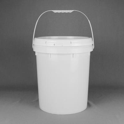 China White 22L 5 Gallon Plastic Buckets Plastic Paint Pail With Lid for sale
