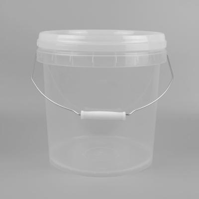 China 25*23*27cm Transparent Plastic Bucket 10L Plastic Bucket With Lid for sale