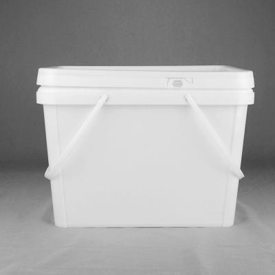China 20 Liter Large Capacity Square Five Gallon Buckets PP Material for sale