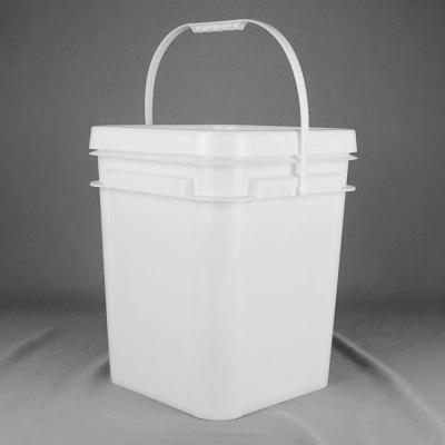 China 18 Liter Large Square Bucket Customized Color For Paint Industry for sale