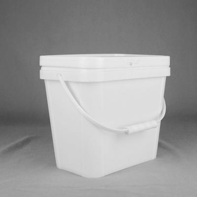 China 10L 18L 20L Oblong Plastic Buckets Recycled Screen Printing for sale