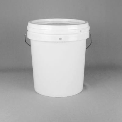 China Screen Printing White Plastic Buckets 5 Gallon With Lid for sale