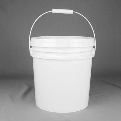 China 20L Food Grade 5 Gallon Plastic Buckets With Handle And Lid Plastic Pail for sale
