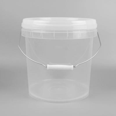 China 10L Customized Clear Plastic Toy Buckets Plastic Beach Pails With Lids for sale