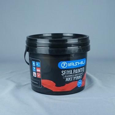 China Food Safe 1L 33oz Small Black Plastic Buckets For Ice Cream for sale