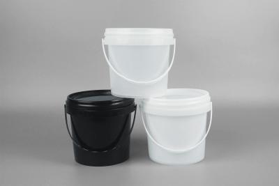 China 18L PP 5 Gallon Black Plastic Bucket Round Clear Food Grade for sale