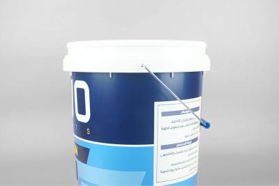 China Food Grade 20L Paint Bucket 5 Gallon White Buckets Screen Printing for sale