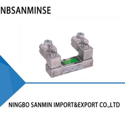 Chine SANMIN tout le type inoxydable conversion 3/2 d'entretoise de valve de bobine de bobine de valve d'isolement double de -20~120°C 5/2 à vendre