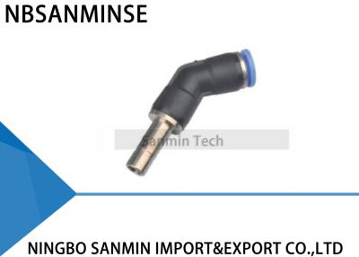 China Empurrar pneumático de compressor de ar do conector do cotovelo do grau PLJ45 os encaixes Sanmin de alta qualidade à venda