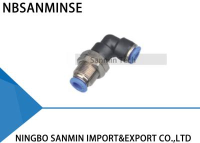 China PLM Bulkhead Union Elbow Pneumatic Air Connector Quick Connecting Tube Fitting High Quality Sanmin for sale