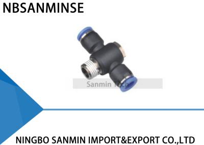 China PGT Quick Connecting Tube Fittings Push In R Thread Application To Polyurethane and Nylon Sanmin for sale