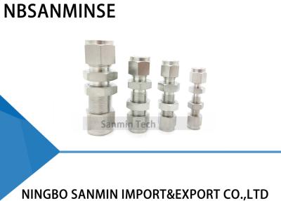China BU Bulkhead Union Stainless Steel SS316L Pneumatic Fitting Plumbing Fitting High Quality Sanmin for sale