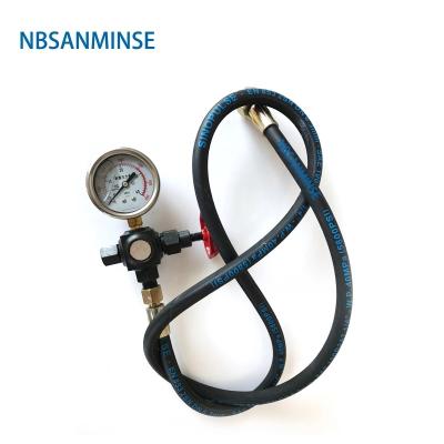 China Impact Resistance Hydraulic Accumulator Nitrogen Charging Valve Filling Air for sale