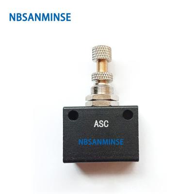 China NBSANMINSE ASC G1/8 1/4 3/8 1/2 Precision Flow Control Valve Pneumatic Air Valve Flow Adjusting Normal Temperature for sale