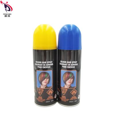 China Espray rápido no tóxico del tinte de pelo 250ml, laca para el pelo unisex del color temporal en venta