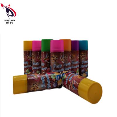 China 250ml Multiscene String Spray Party Nonflammable With Plastic Cap for sale
