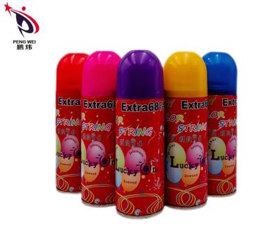 China Pulverizador inodoro Nonflammable da flâmula do partido, corda parva do pulverizador multicolorido à venda