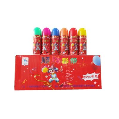 China ODM Practical Party Silly String Spray Nonflammable Tin Material for sale