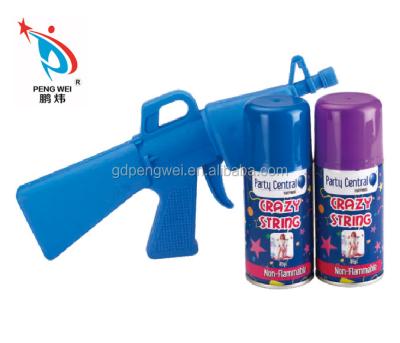 China Multiscene Tinplate Silly String Spray Gun Practical For Wedding for sale