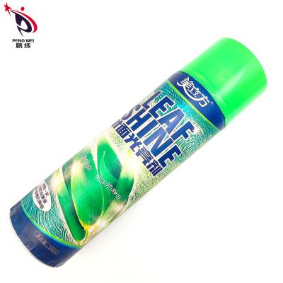 China 600ml Water Based Leaf Shine Spray Nontoxic Metal Material Pure Color for sale