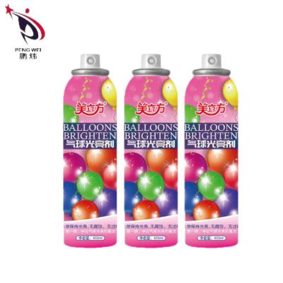 China Non Corrosive Balloon Shine Spray Transparent Color Anti Oxidation for sale