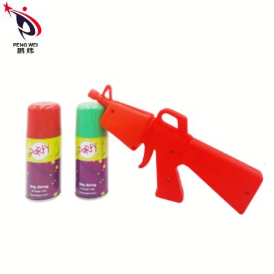 China 2 Cans Children Silly String Shooter , Multipurpose Crazy String Gun for sale
