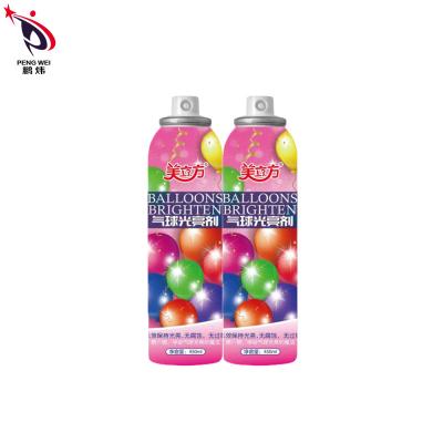 China 100g Tinplate Balloon Shine Spray Brightener Nontoxic Durable for sale