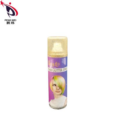 China Multiscene 150ml Gold Sparkle Hair Spray Washable Fresh Smell for sale