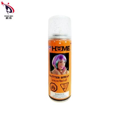 China OEM Odorless Silver Glitter Hair Spray , Nontoxic Gold Shimmer Spray For Hair for sale