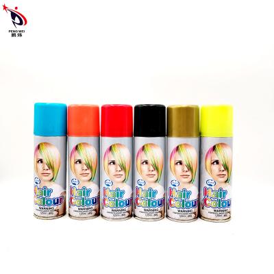 China Peso neto inodoro coloreado disponible 80g de pelo del espray lavable del tinte en venta