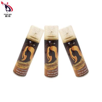 China 85g Temporary Gold Hair Glitter Spray Light Hold Multipurpose for sale