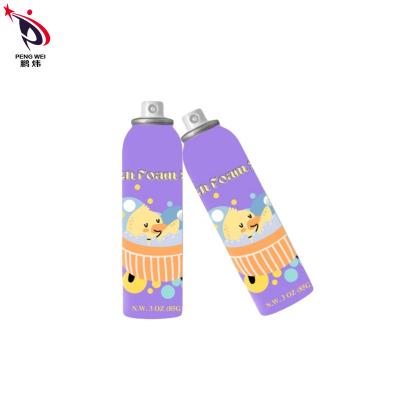 China 150ml Aluminum Bath Foam Spray Cleaner Purple Color For Children for sale