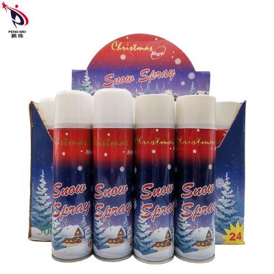 China Christmas Party tin Artificial Snow Spray Foam Colored Snow Spray 250ml for sale