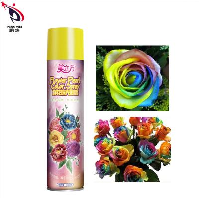 China Colour Florist Rose Gold Flower Paint Spray 350ml For Flower Gift Packaging for sale