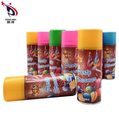 China Crazy Silly String Spray Biodegradable Flame Retardant Party Streamer for sale