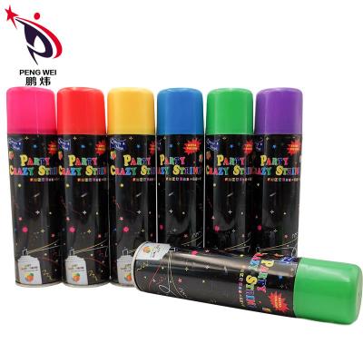 China Colorful Silly String Spray Party Crazy String Ribbon For Thanksgiving Festivals for sale