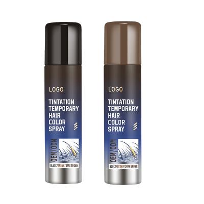 China Customize Temporary Root Touch Up Spray With Non Sticky Formula Quickly Cover Up Hair Root Magic Spray for sale