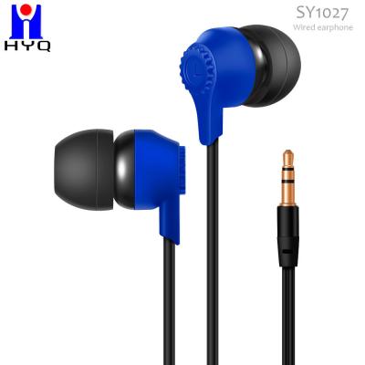 China Colorful Wired In Ear Earphones 22Ω Durable Cord Wired Noise Cancelling Earbuds for sale