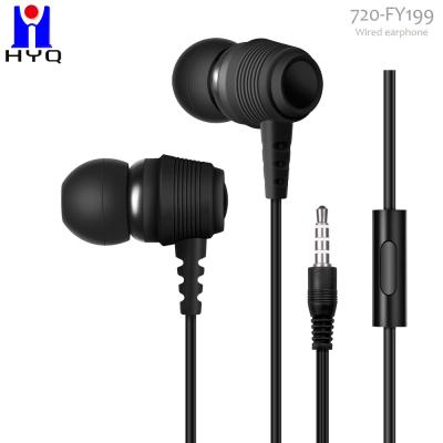 China 3.5mm Plug 10mW Heavy Bass Wired Earphones With Volume Control for sale