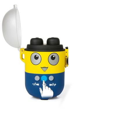 China TWS BT5.0 Creative Wireless Earbuds Minions Cartoon Bluetooth Speaker With 1000mAh Power Bank for sale