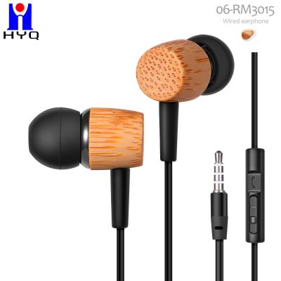 China Wood Earbuds Wired In Ear Headphones For Computer Laptop Android Ear Phones for sale