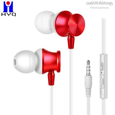China 113dB Wired In Ear Earphones With Microphone Volume Control Metel Earbuds for sale