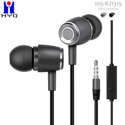 China 3.5MM Bass Ear Buds Without Mic Wired Earphone Microphone Metal Headphone TPE Cable for sale