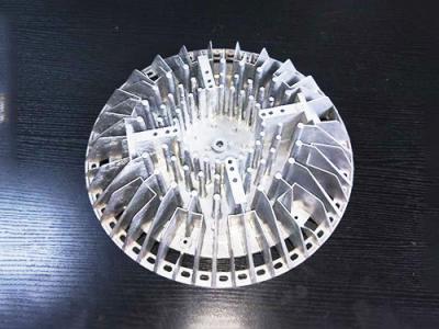 China Round Heat Sink Aluminum Alloy Parts Custom Processing Metal Profile Blade Radiator for sale