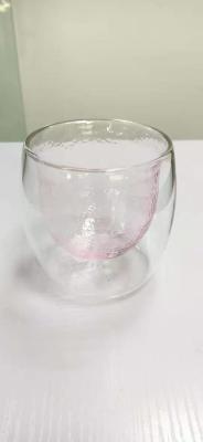 China Double Lemon Cup Glass Kitchenware Heat Resistant Mug For Tea Milk Lemon Juice Drinking for sale