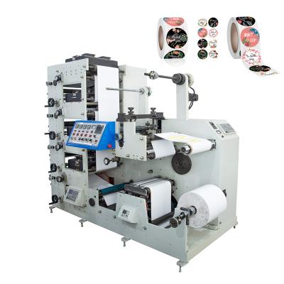 China Adhesive Sticker Flexographic Label Printing Machine 4 Color 220 380v for sale