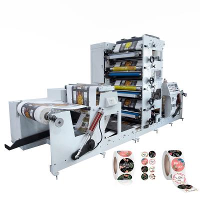 China Adhesive Flexo Label Printing Machine 650mm 4 Colour With Fast Speed for sale