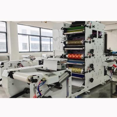 China Máquina de impressão autoadesiva de Flexo da etiqueta da etiqueta do secador dobro com talhadeira à venda